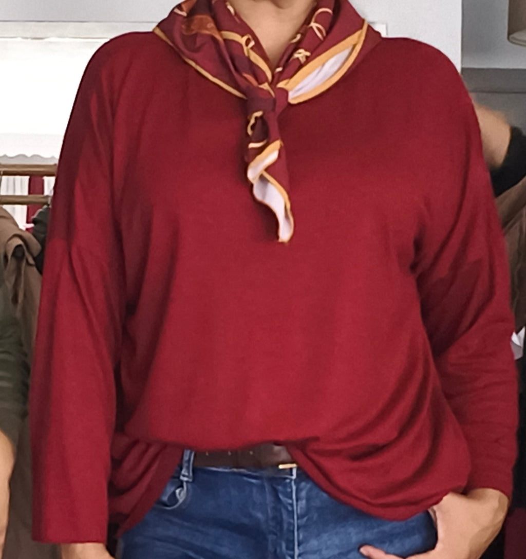 Jerséis de señora de manga larga con pañuelo incluido.